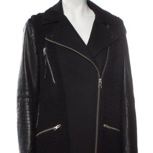 All Saints Leather & Wool Biker Jacket